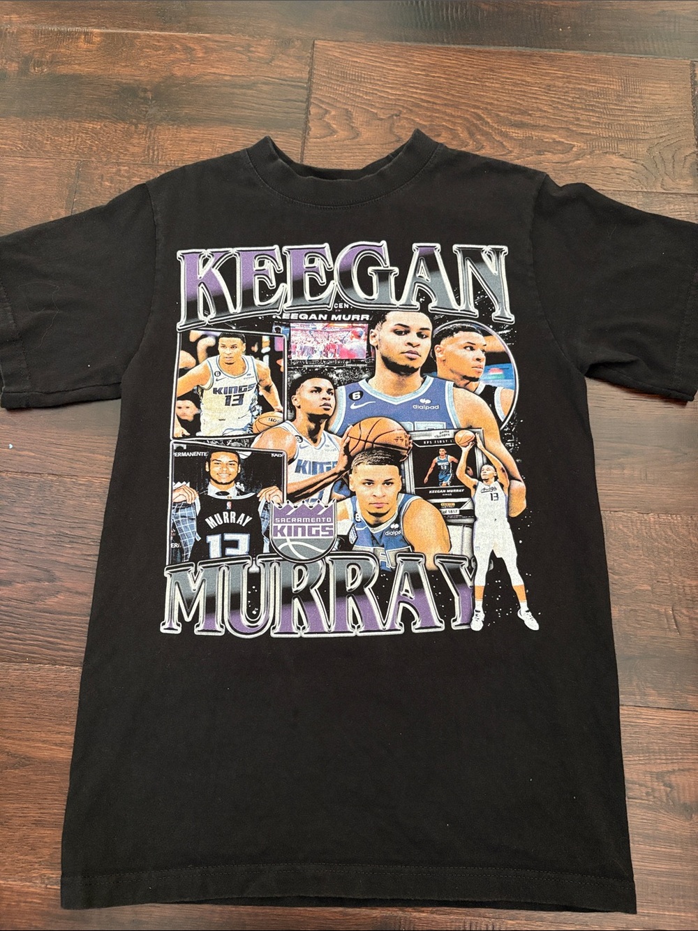 Keegan Murray Sacramento Kings Black Graphic Tee